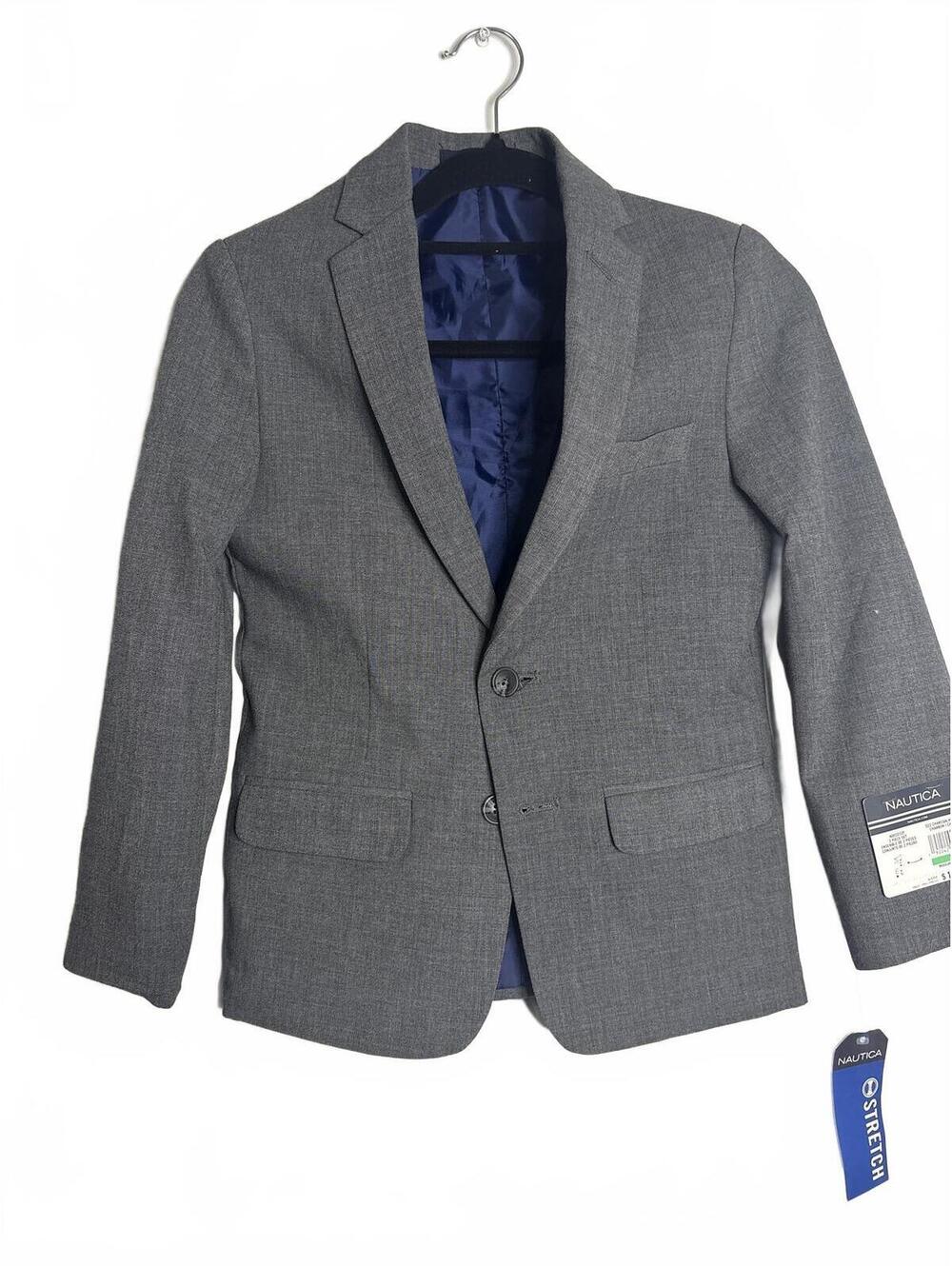 Nautical Boys Sz 8 Charcoal Heather Blazer